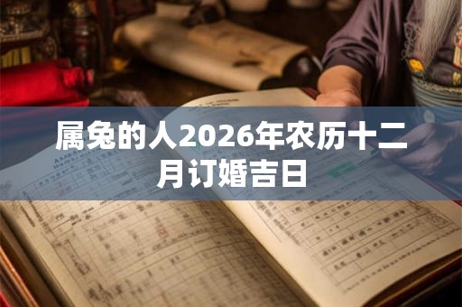 属兔的人2026年农历十二月订婚吉日