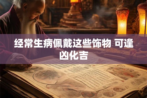 经常生病佩戴这些饰物 可逢凶化吉
