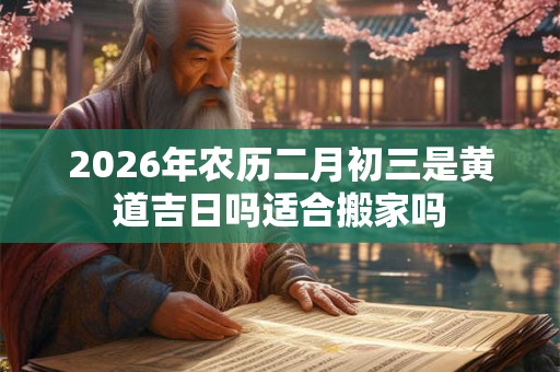 2026年农历二月初三是黄道吉日吗适合搬家吗 2026年农历二月初三是黄道吉日吗适合搬家吗