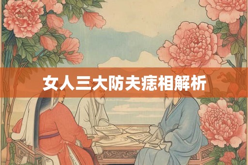 女人三大防夫痣相解析