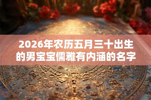 2026年农历五月三十出生的男宝宝儒雅有内涵的名字推荐