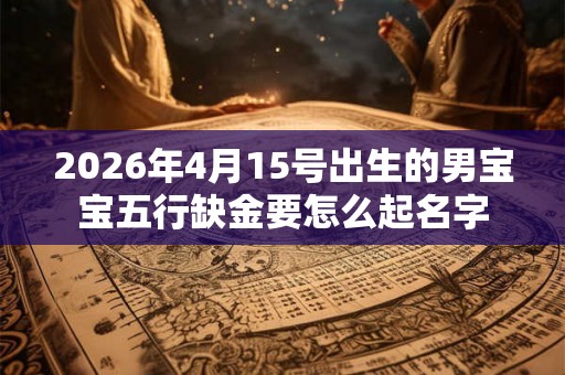 2026年4月15号出生的男宝宝五行缺金要怎么起名字