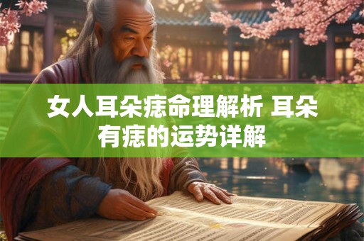 女人耳朵痣命理解析 耳朵有痣的运势详解