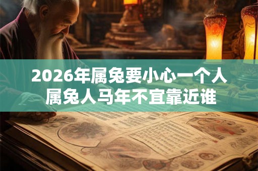 2026年属兔要小心一个人 属兔人马年不宜靠近谁
