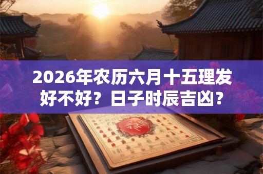 2026年农历六月十五理发好不好？日子时辰吉凶？