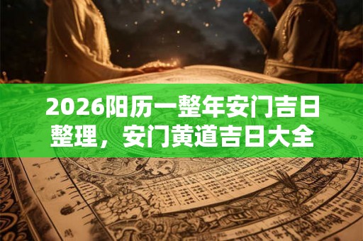 2026阳历一整年安门吉日整理，安门黄道吉日大全