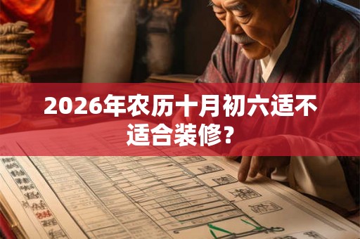 2026年农历十月初六适不适合装修? 2026年农历十月初六适不适合装修?