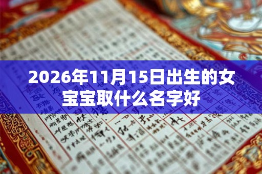 2026年11月15日出生的女宝宝取什么名字好