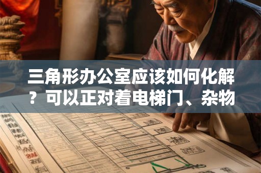 三角形办公室应该如何化解？可以正对着电梯门、杂物间门吗？