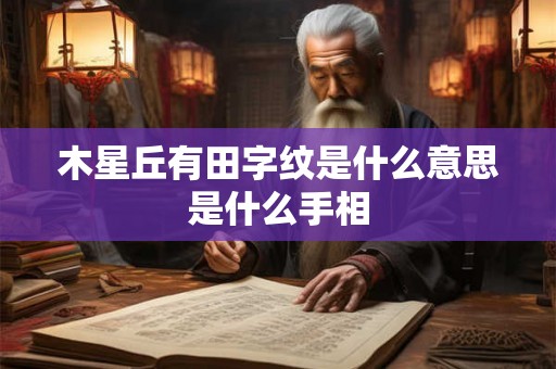 木星丘有田字纹是什么意思是什么手相