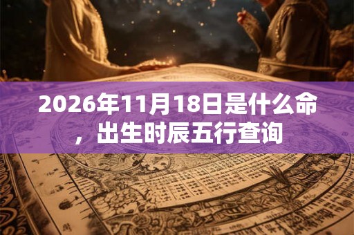2026年11月18日是什么命,出生时辰五行查询 2026年11月18日是什么命,出生时辰五行查询