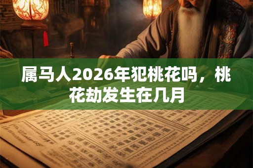 属马人2026年犯桃花吗，桃花劫发生在几月