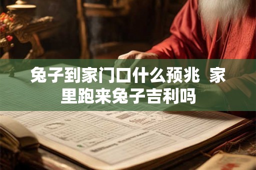 兔子到家门口什么预兆  家里跑来兔子吉利吗