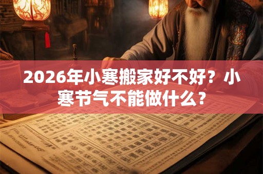 2026年小寒搬家好不好？小寒节气不能做什么？