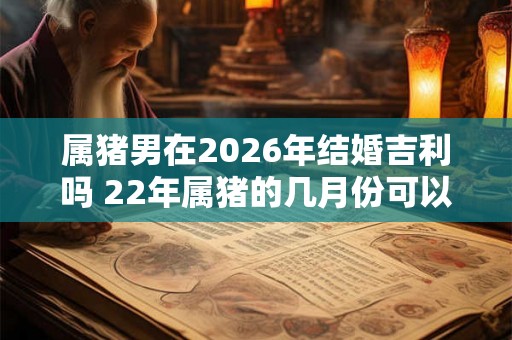 属猪男在2026年结婚吉利吗 22年属猪的几月份可以结婚