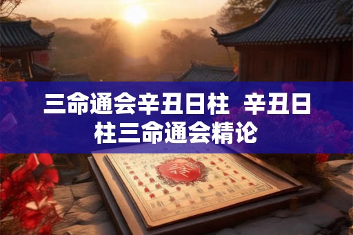 三命通会辛丑日柱 辛丑日柱三命通会精论 三命通会辛丑日柱 辛丑日柱三命通会精论