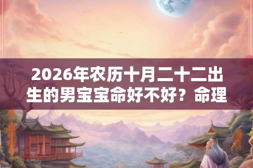 2026年农历十月二十二出生的男宝宝命好不好？命理详解