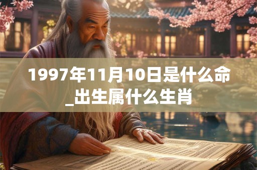 1997年11月10日是什么命_出生属什么生肖