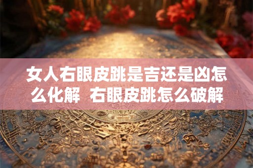 女人右眼皮跳是吉还是凶怎么化解 右眼皮跳怎么破解霉运 女人右眼皮跳是吉还是凶怎么化解 右眼皮跳怎么破解霉运