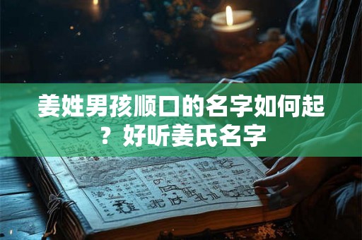 姜姓男孩顺口的名字如何起？好听姜氏名字