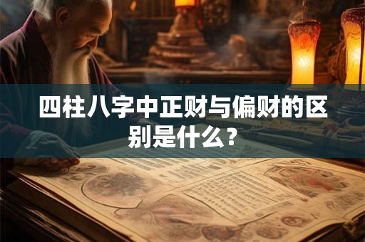 四柱八字中正财与偏财的区别是什么？