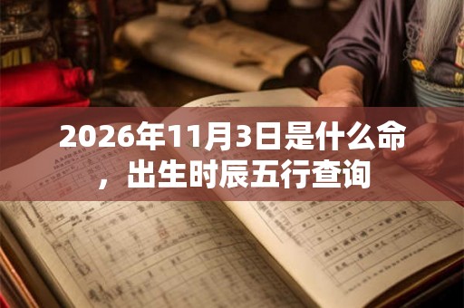 2026年11月3日是什么命，出生时辰五行查询