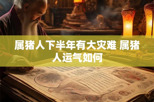 属猪人下半年有大灾难 属猪人运气如何