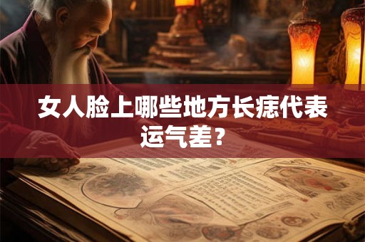 女人脸上哪些地方长痣代表运气差？