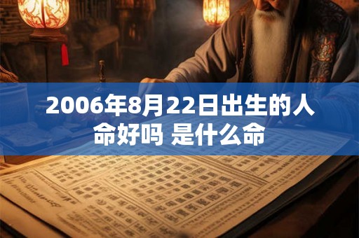 2006年8月22日出生的人命好吗 是什么命