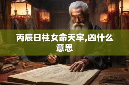 丙辰日柱女命天牢,凶什么意思 丙辰日柱女命天牢,凶什么意思