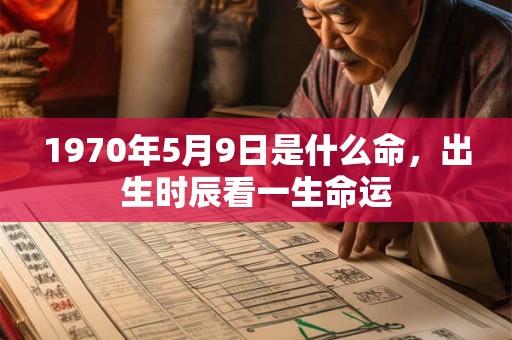 1970年5月9日是什么命，出生时辰看一生命运