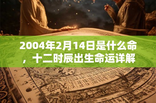 2004年2月14日是什么命，十二时辰出生命运详解