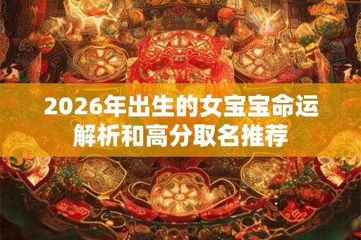 2026年出生的女宝宝命运解析和高分取名推荐