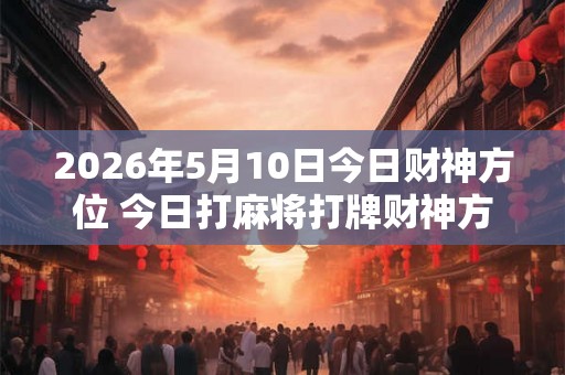 2026年5月10日今日财神方位 今日打麻将打牌财神方位