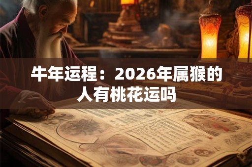 牛年运程：2026年属猴的人有桃花运吗