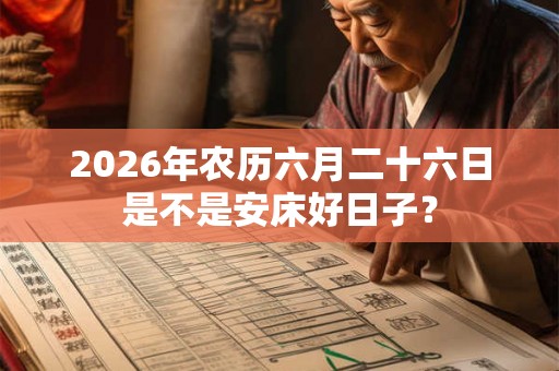 2026年农历六月二十六日是不是安床好日子？