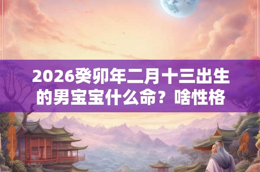 2026癸卯年二月十三出生的男宝宝什么命？啥性格