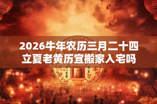 2026牛年农历三月二十四立夏老黄历宜搬家入宅吗