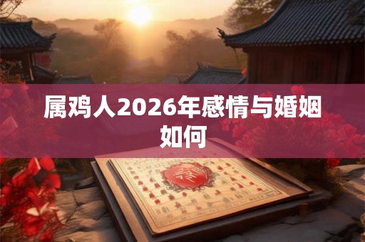 属鸡人2026年感情与婚姻如何