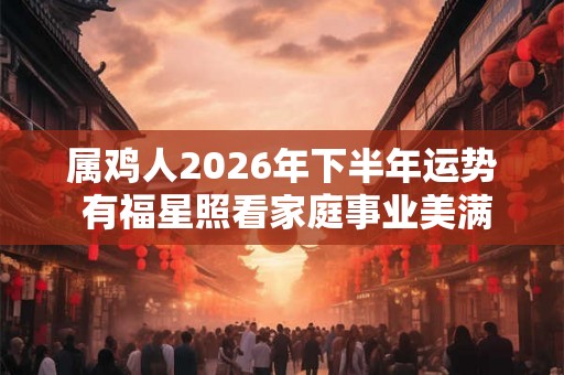 属鸡人2026年下半年运势 有福星照看家庭事业美满