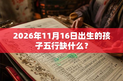 2026年11月16日出生的孩子五行缺什么？