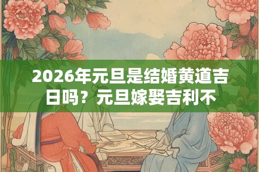 2026年元旦是结婚黄道吉日吗？元旦嫁娶吉利不
