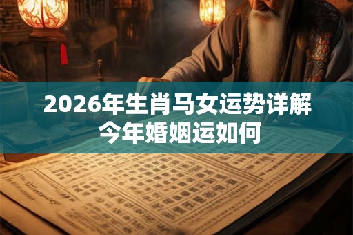 2026年生肖马女运势详解 今年婚姻运如何