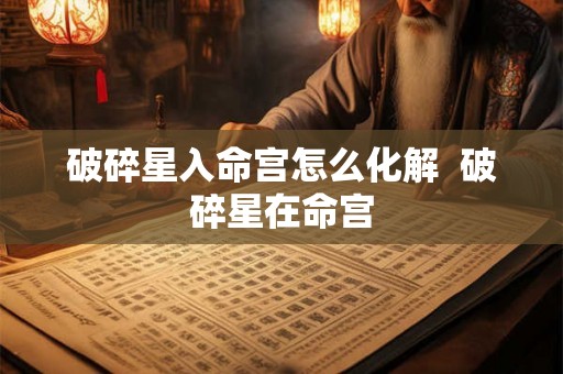 破碎星入命宫怎么化解  破碎星在命宫