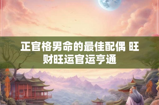 正官格男命的最佳配偶 旺财旺运官运亨通