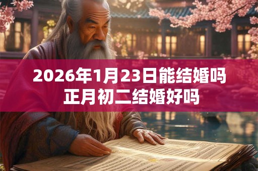 2026年1月23日能结婚吗 正月初二结婚好吗