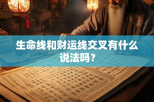 生命线和财运线交叉有什么说法吗？