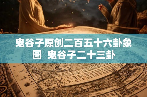 鬼谷子原创二百五十六卦象图  鬼谷子二十三卦