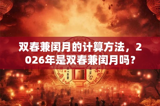 双春兼闰月的计算方法，2026年是双春兼闰月吗？