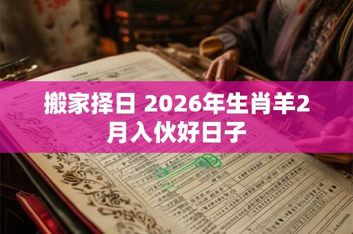 搬家择日 2026年生肖羊2月入伙好日子
